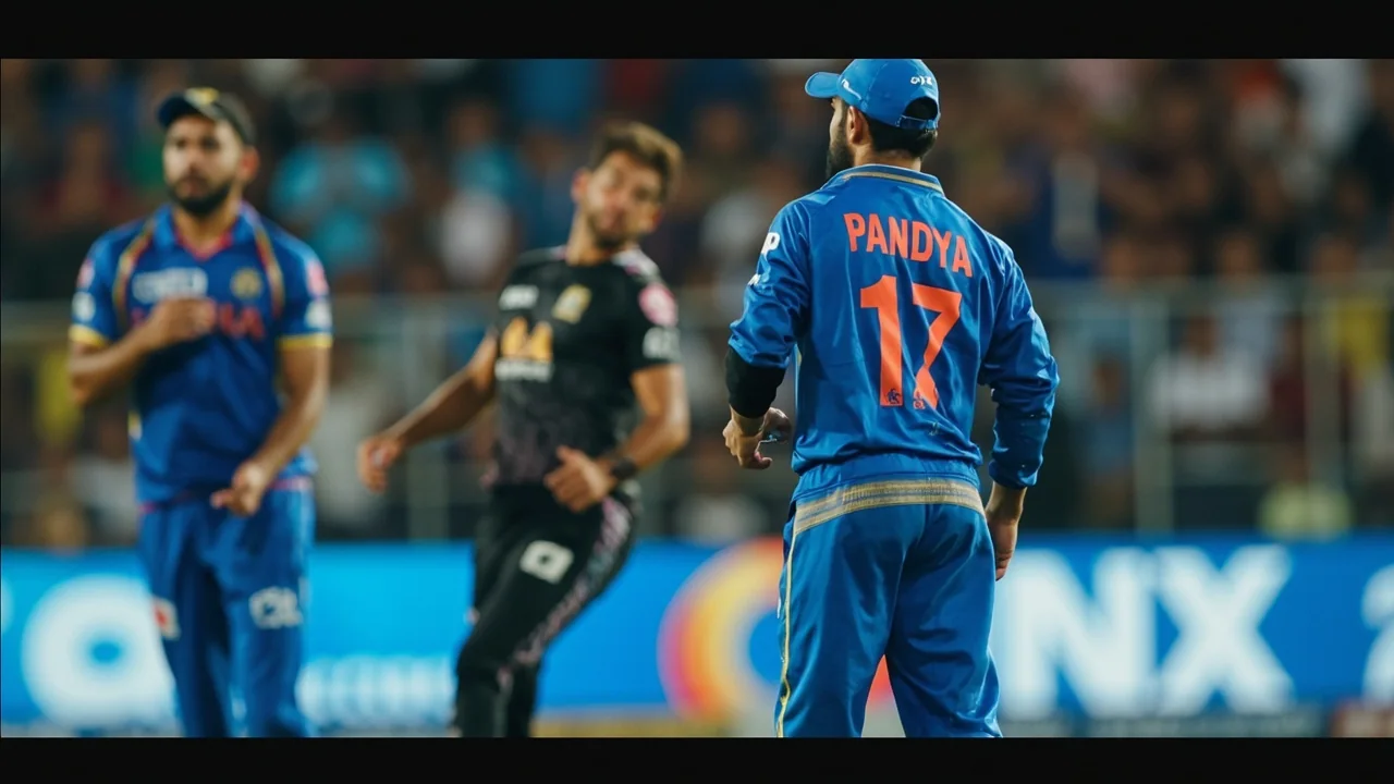 A medium-angle view of a practice pitch with a coach and a batsman in position, with bowlers in the background.