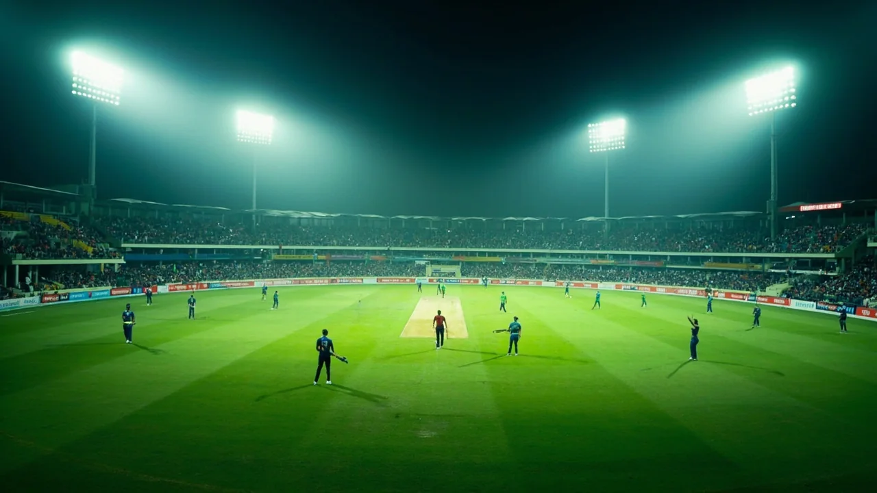 A wide view of the Dambulla stadium before the Lanka T20 League Match 7 toss