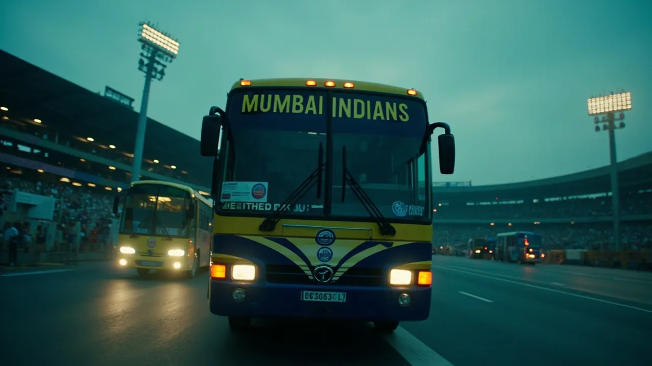 A team arriving at a ground
