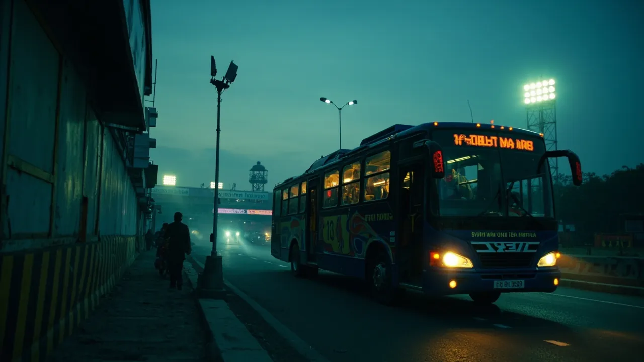 A team arriving at a ground