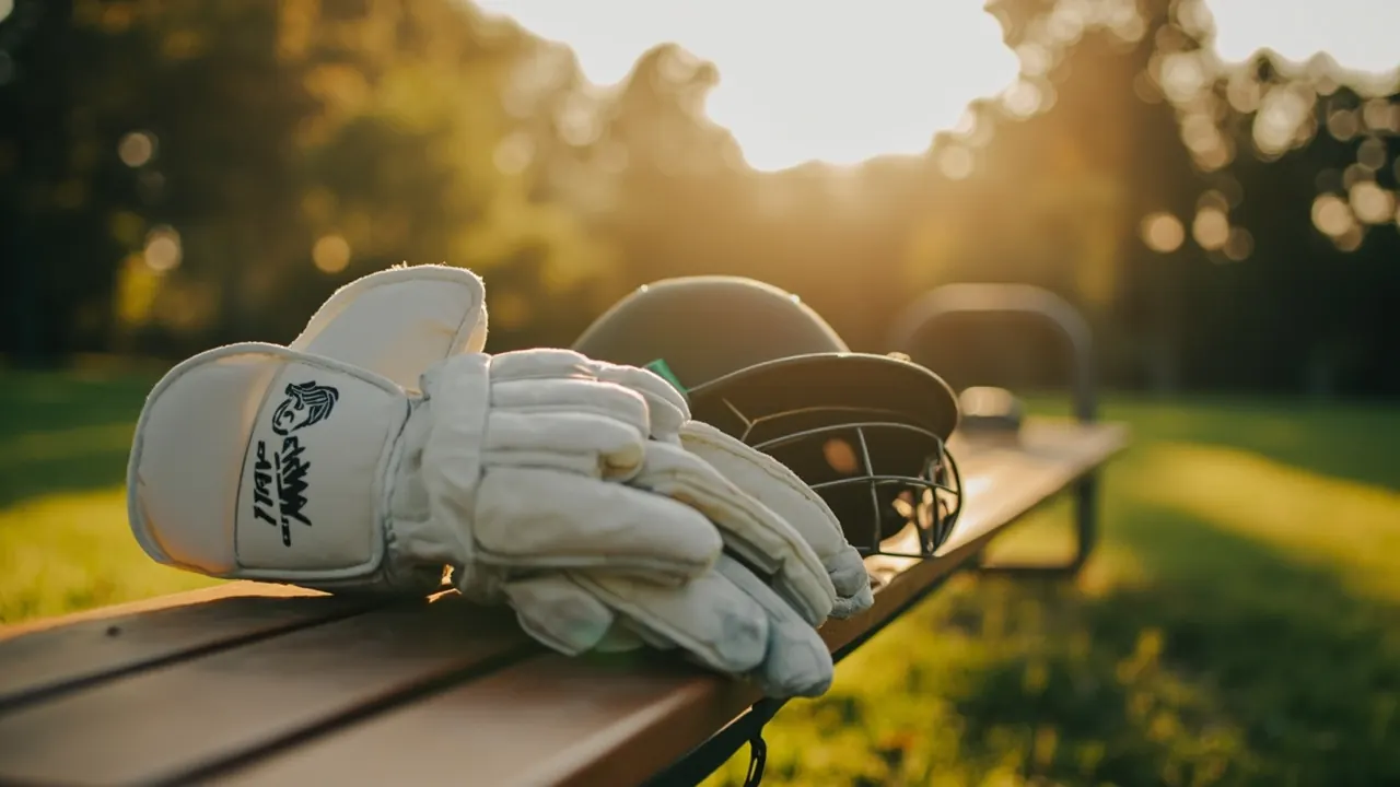 A stadium at sunset