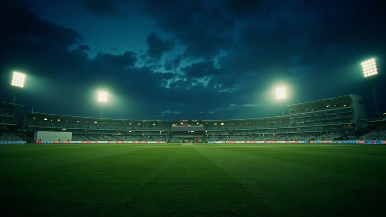 A close-up of a dry turning pitch at the MA Chidambaram stadium