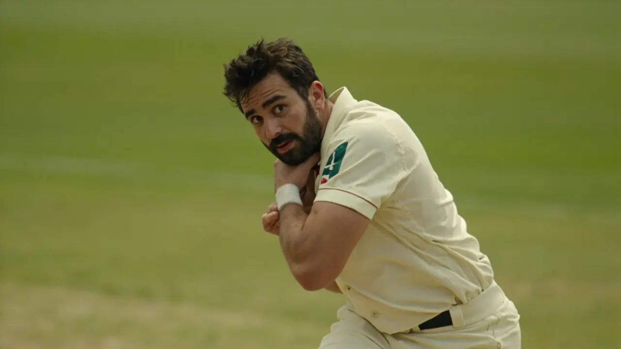 A batsman raising his bat to acknowledge a fifty