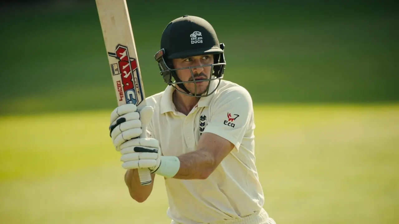 A captain raising his bat