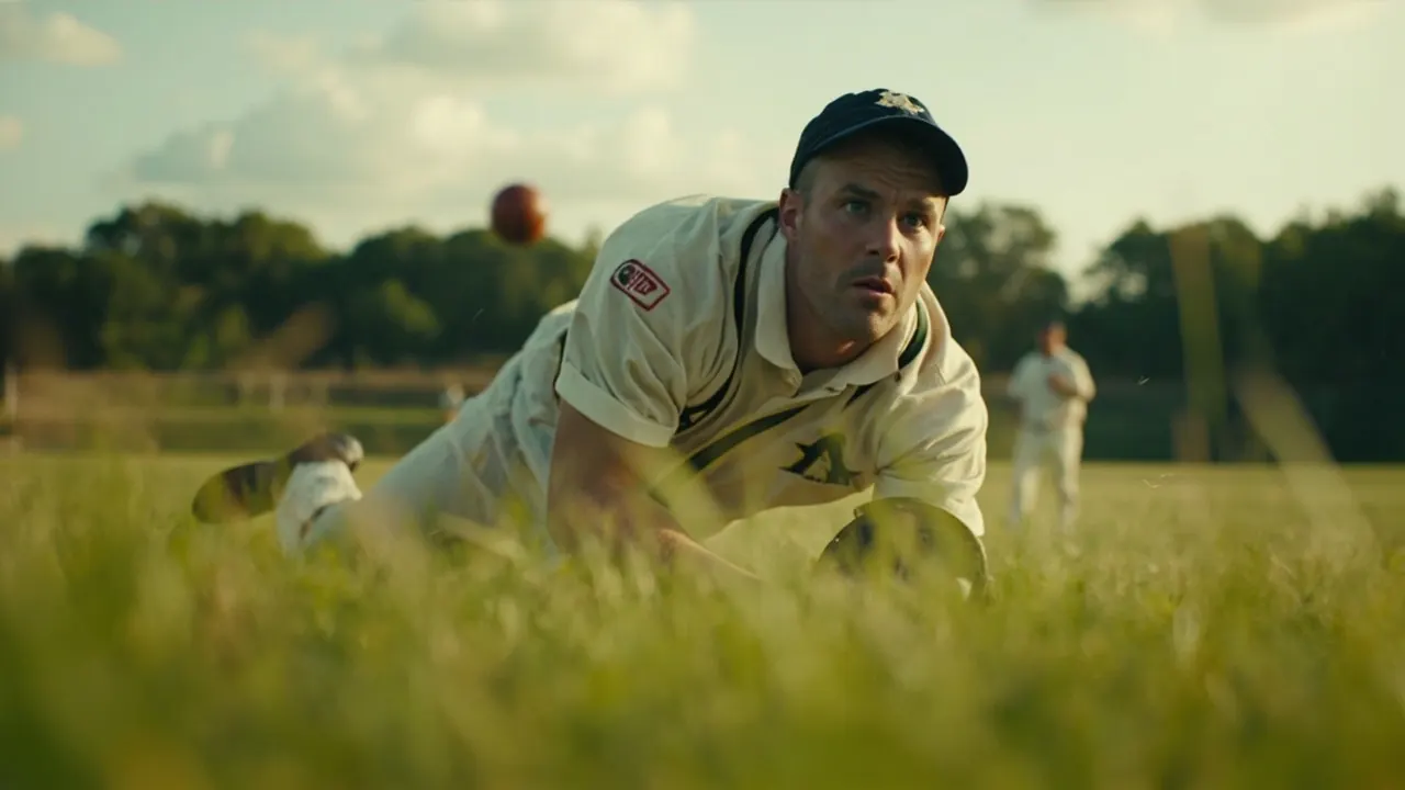 A batsman in stance